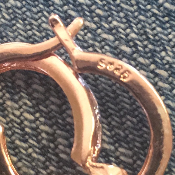 Rose gold  filigree earrings - Picture 6 of 6